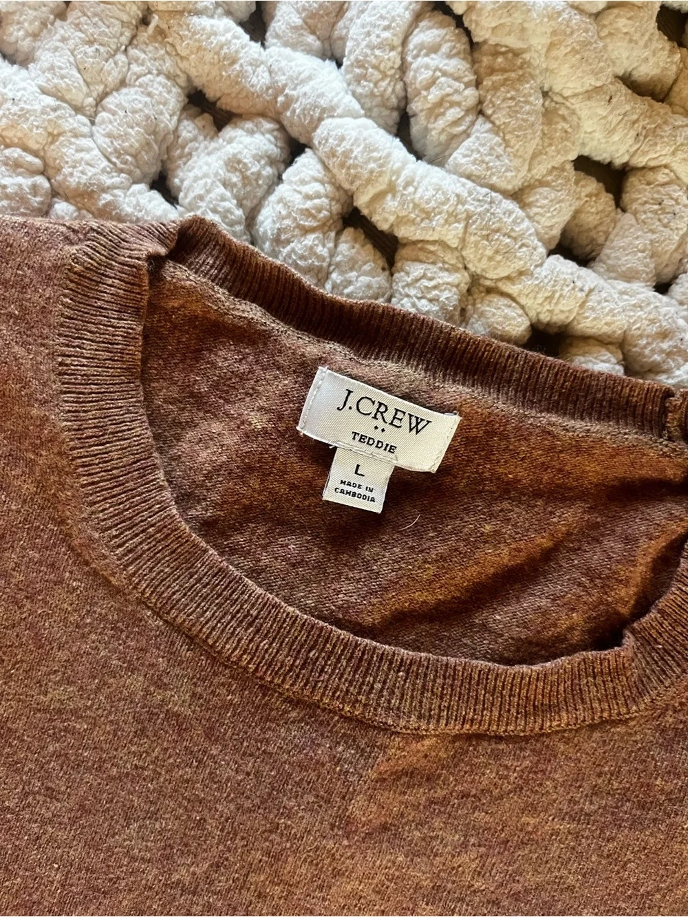 J. Crew Merino Wool/Cotton Crewneck Sweater